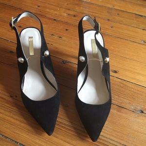 Louise et Cie Jonah Suede Ankle Strap Pumps US9